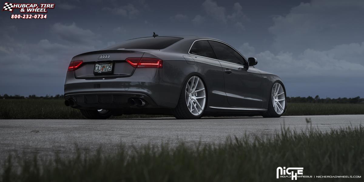 vehicle gallery/audi a5 niche targa m131 20x105  Silver & Machined wheels and rims